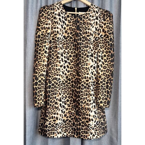 Tuckernuck x India Hicks NEW Leopard Domino Long Sleeve Party Mini Dress Large - Picture 14 of 15